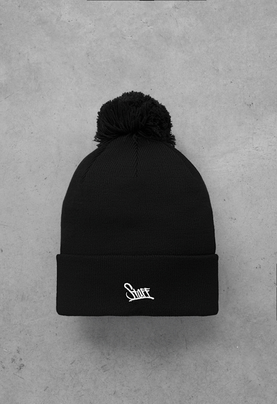 Czapka Staff logo black pompon
