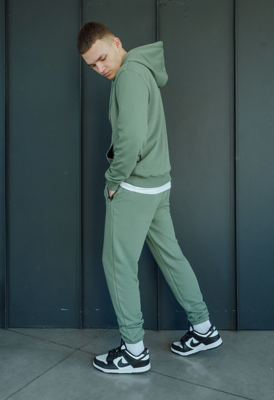 Komplet dresowy Staff light green logo