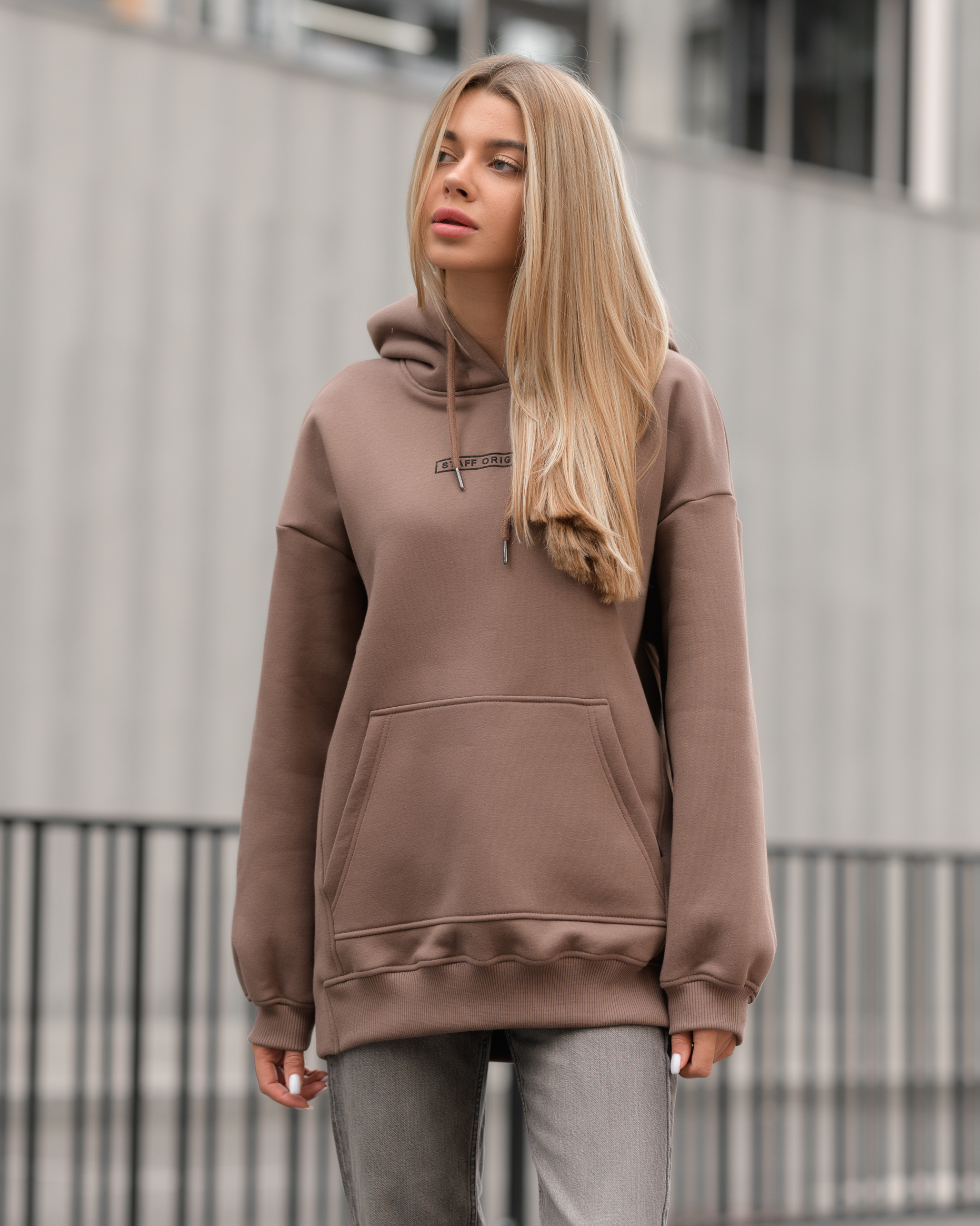 Damska bluza Staff brown original oversize fleece