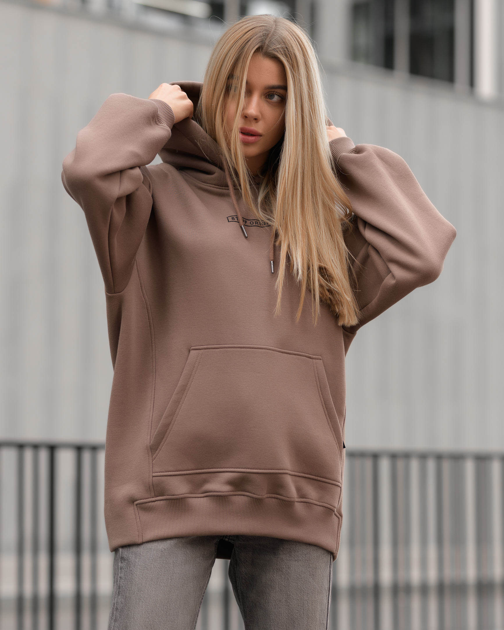 Damska bluza Staff brown original oversize fleece