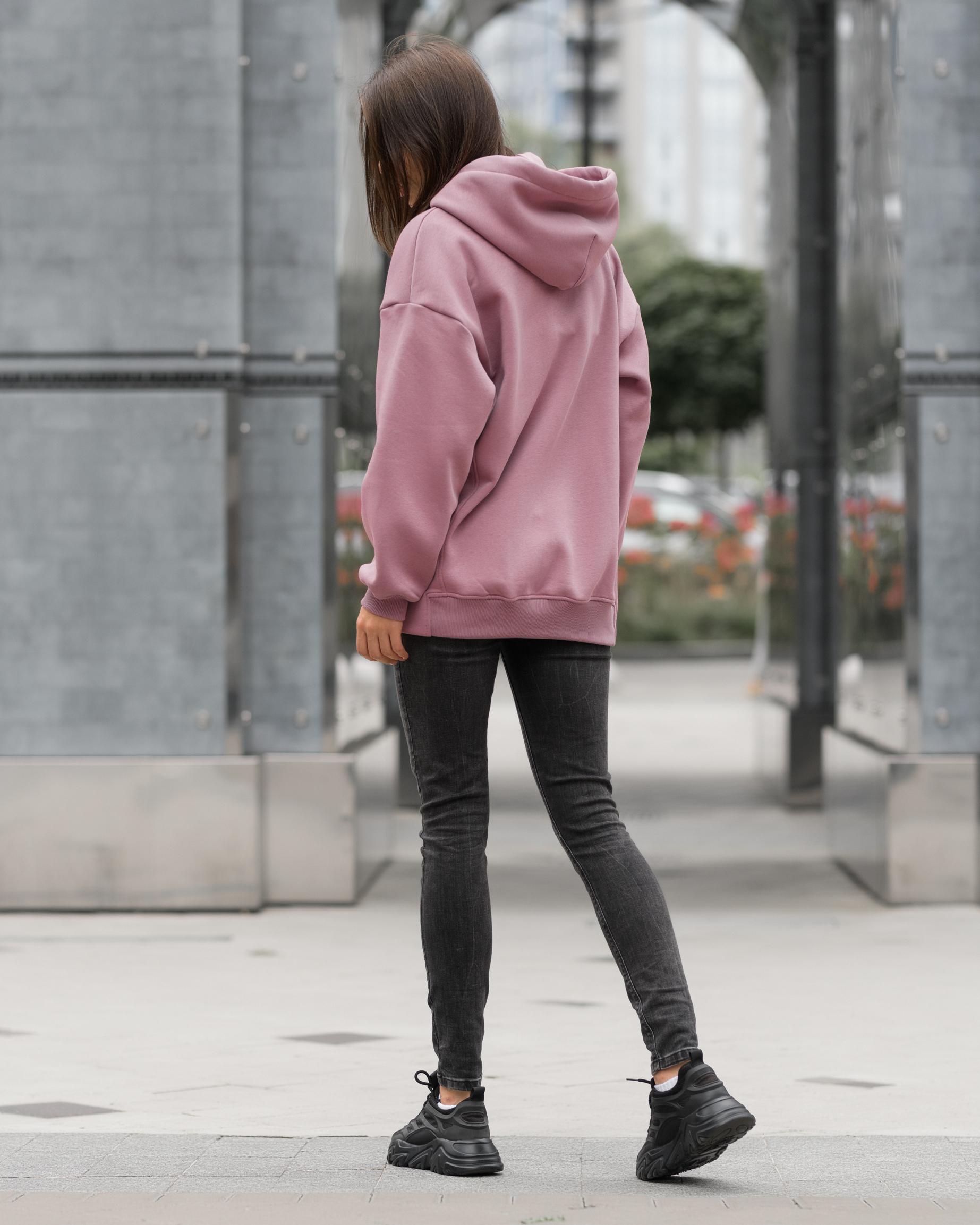 Damska bluza Staff dark pink original oversize fleece