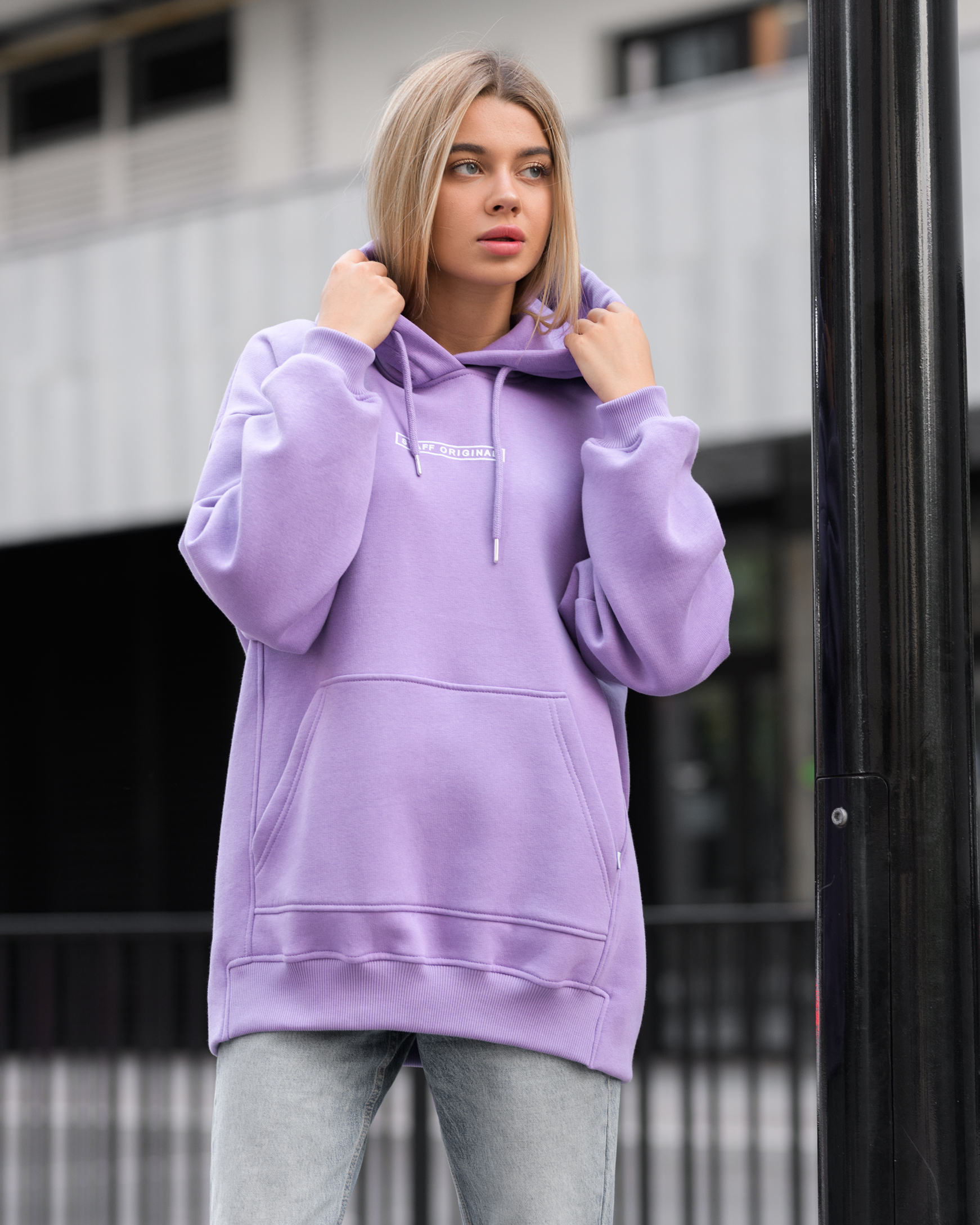 Damska bluza Staff light violet original oversize fleece