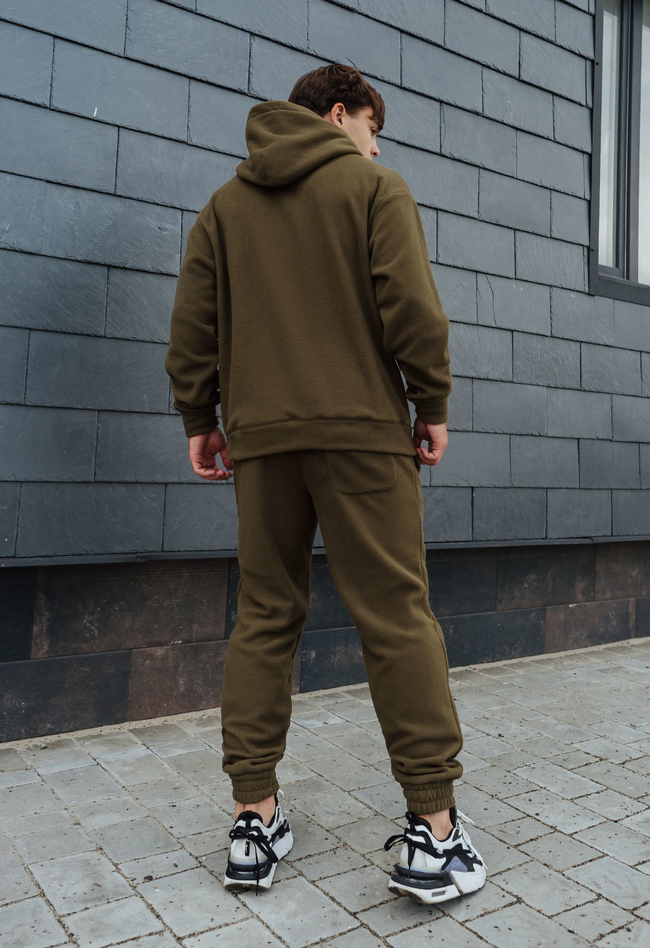 Dres sportowy Staff khaki microfleece logo oversize