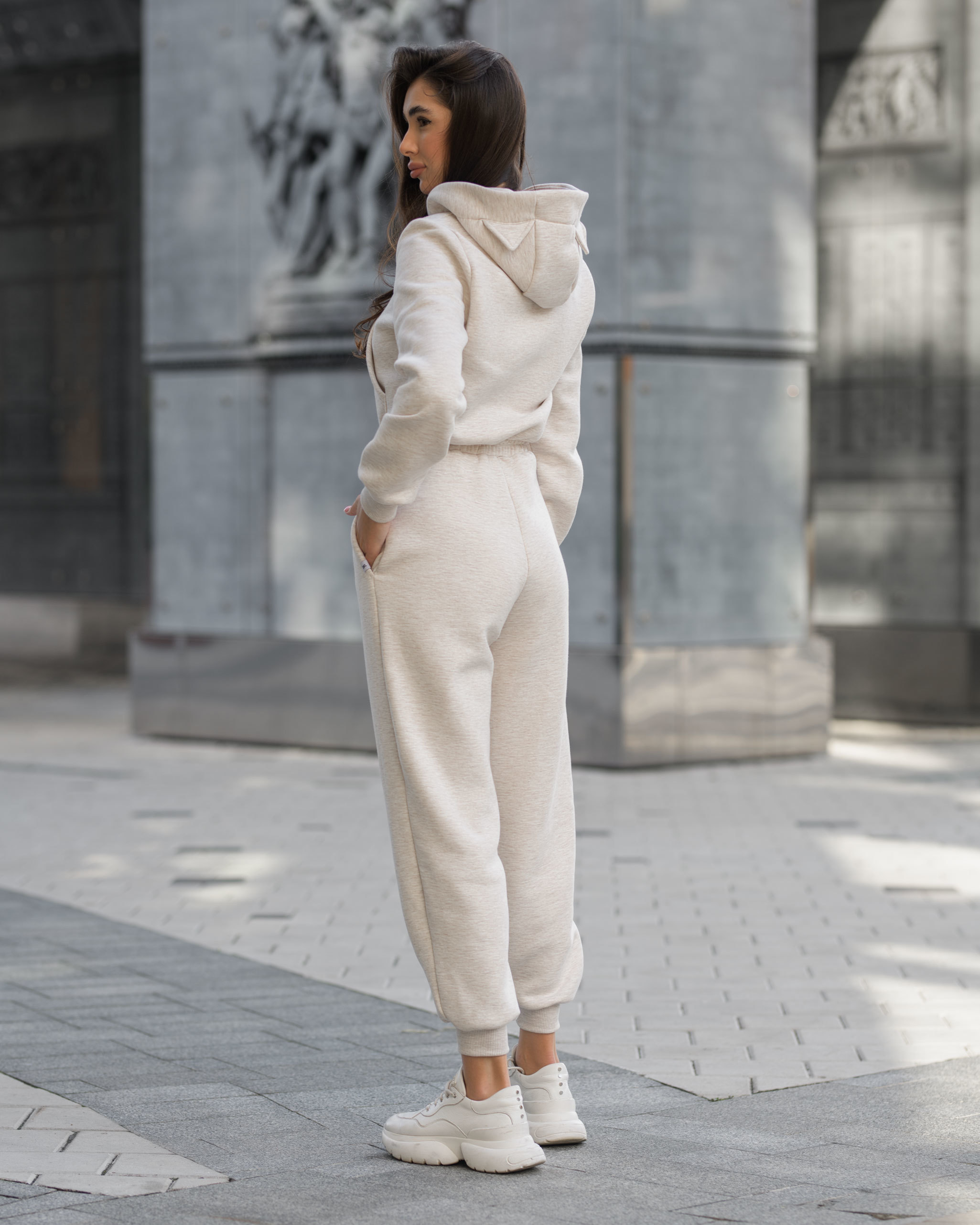 Damski kombinezon Staff mo milk melange fleece