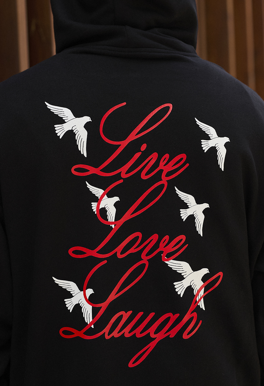 Bluza z kapturem Staff live love laugh oversize