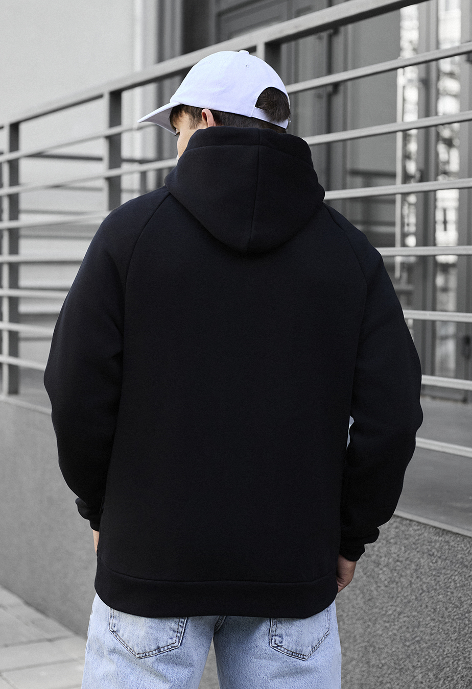 Bluza z kapturem Staff black logo oversize fleece