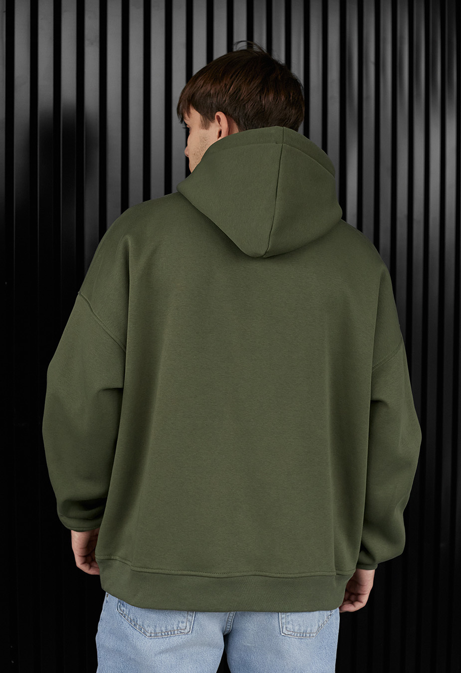 Bluza Staff khaki logo oversize fleece