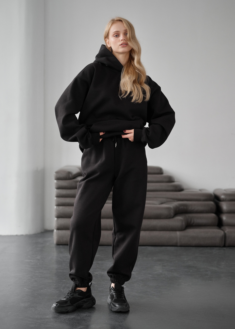 Damski dres Staff mox black fleece oversize