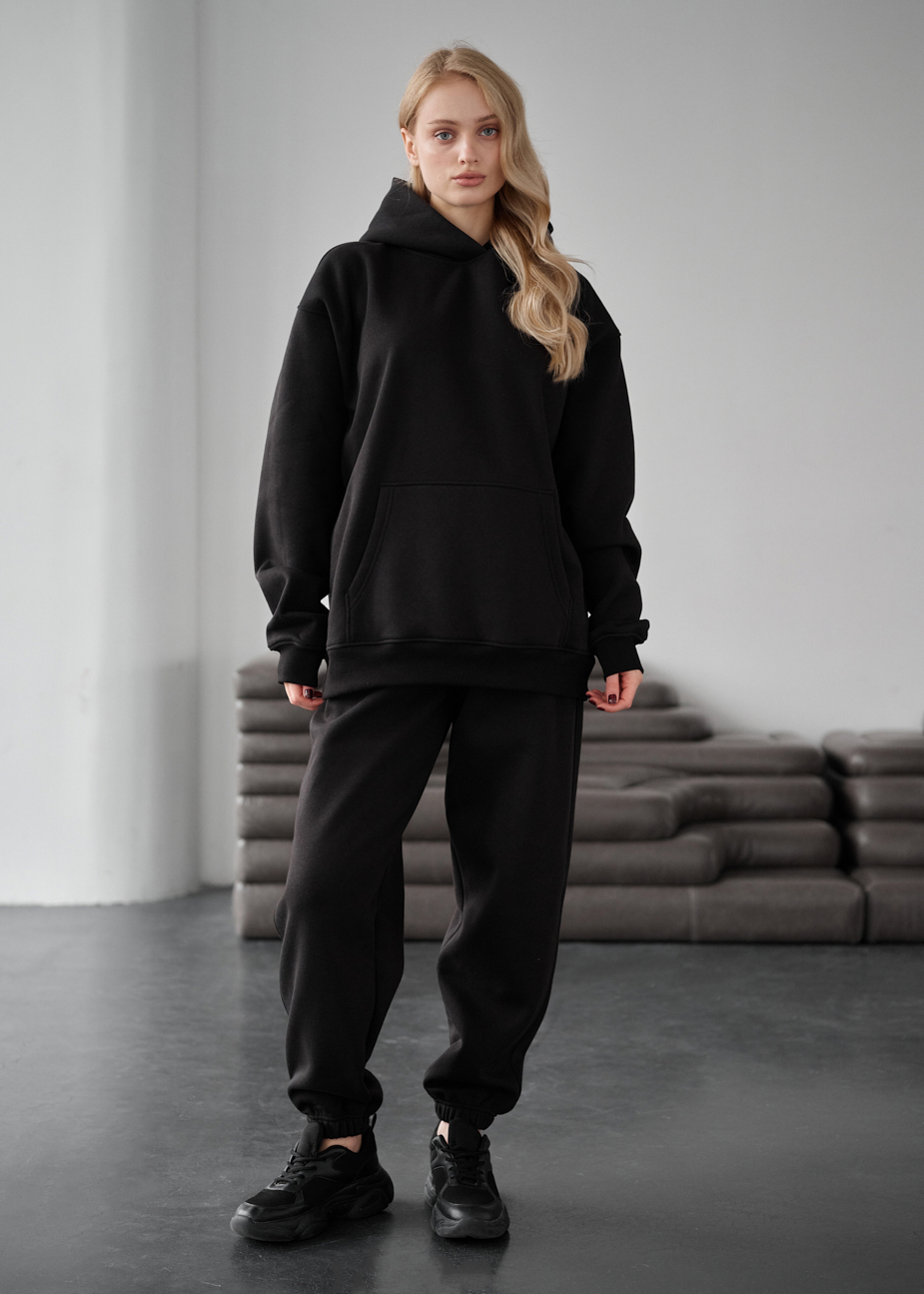 Damski dres Staff mox black fleece oversize