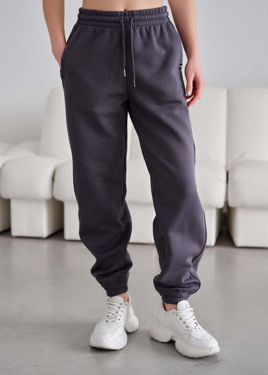 Damskie spodnie sportowe Staff pva kant gray fleece