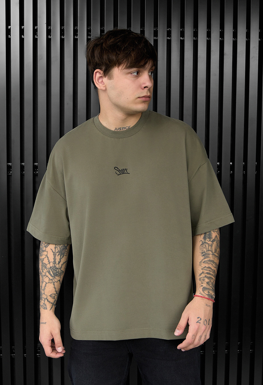 Koszulka Staff olive logo oversize