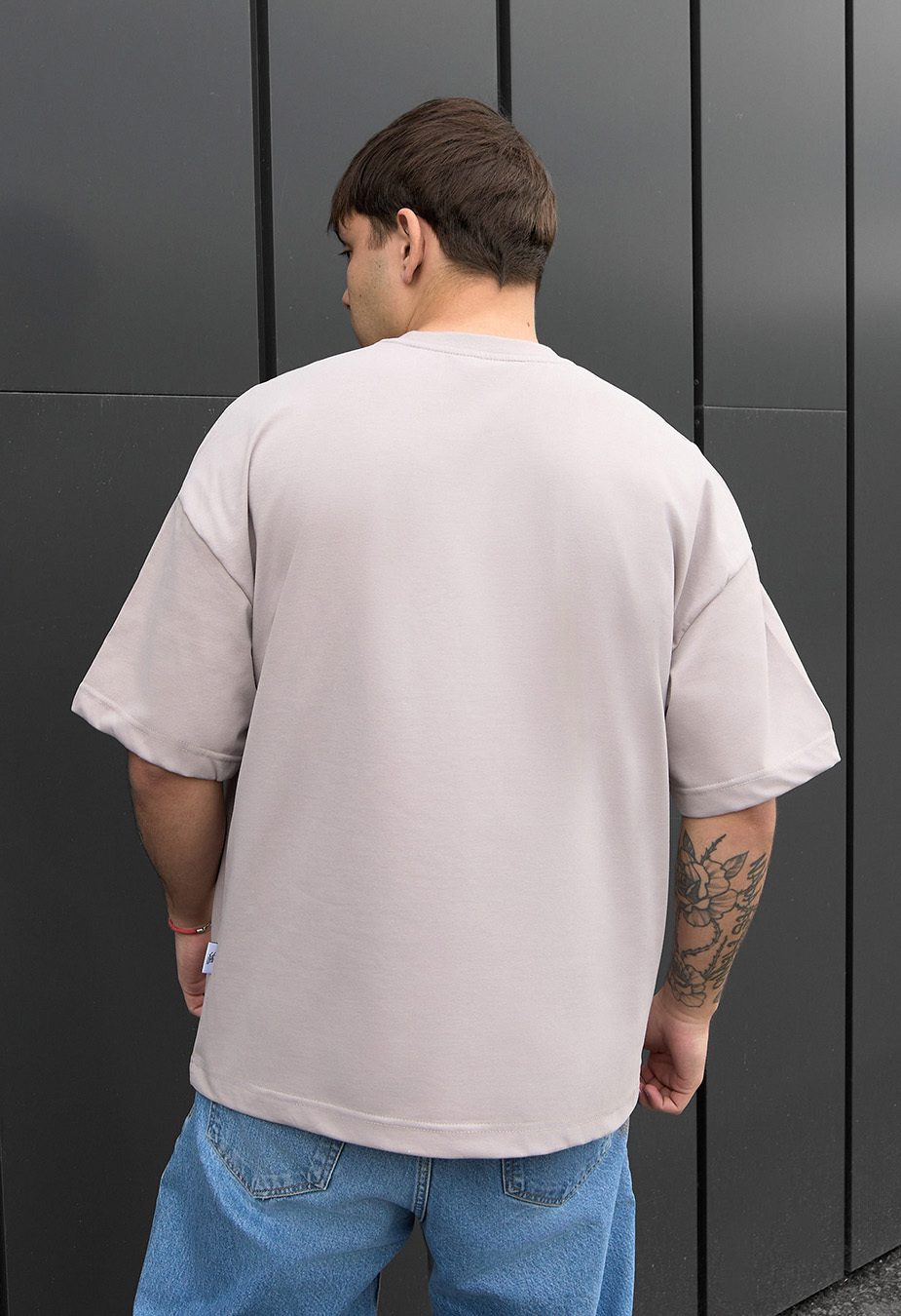 Koszulka Staff light gray logo oversize