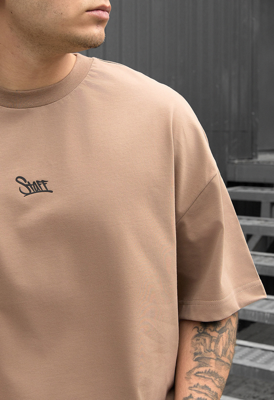 Koszulka Staff brown logo oversize