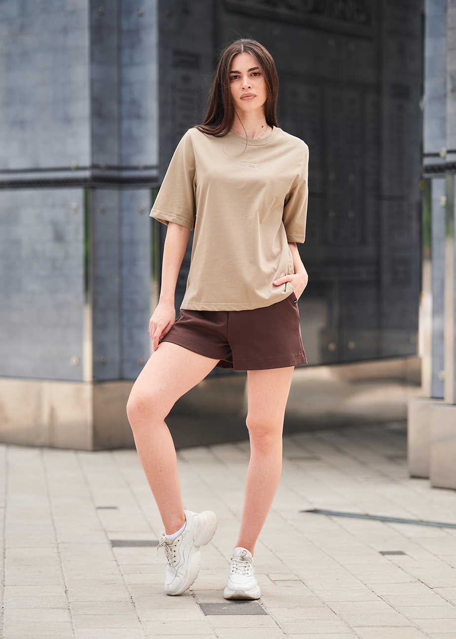 Koszulka Staff is logo olive beige