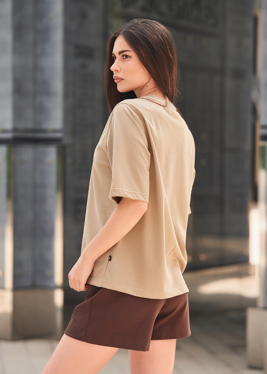 Koszulka Staff is logo olive beige