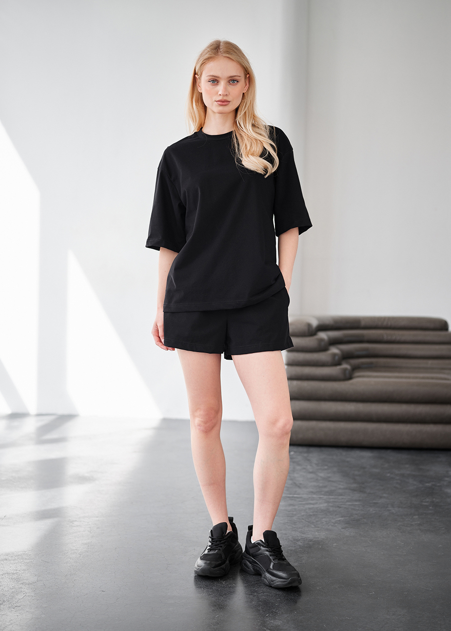 Komplet koszulka + spodenki Staff me black oversize
