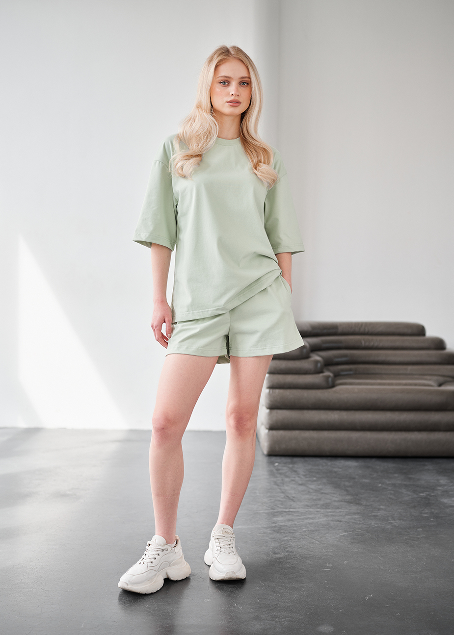 Komplet koszulka + spodenki Staff me mint oversize