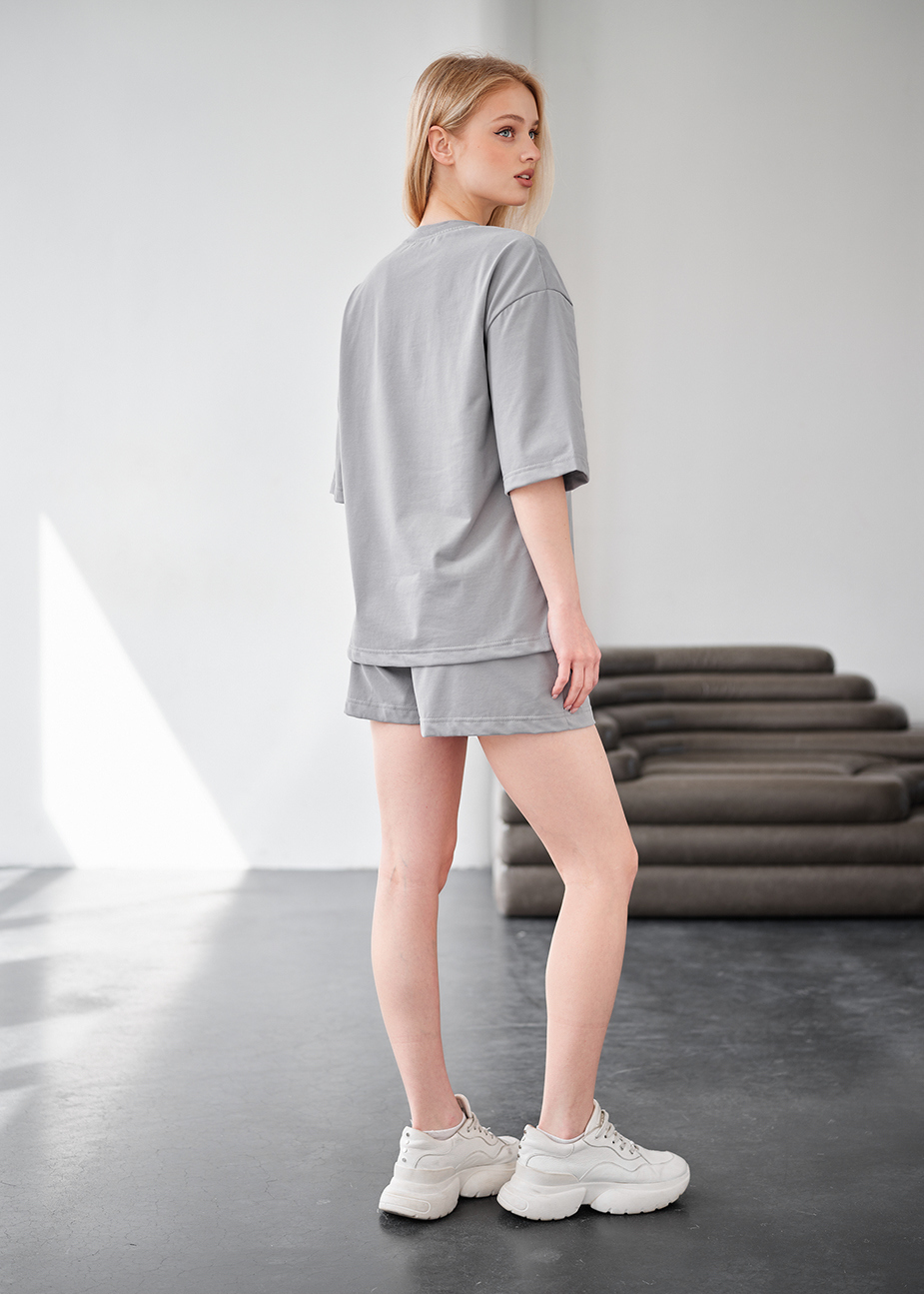 Komplet koszulka + spodenki Staff me gray oversize
