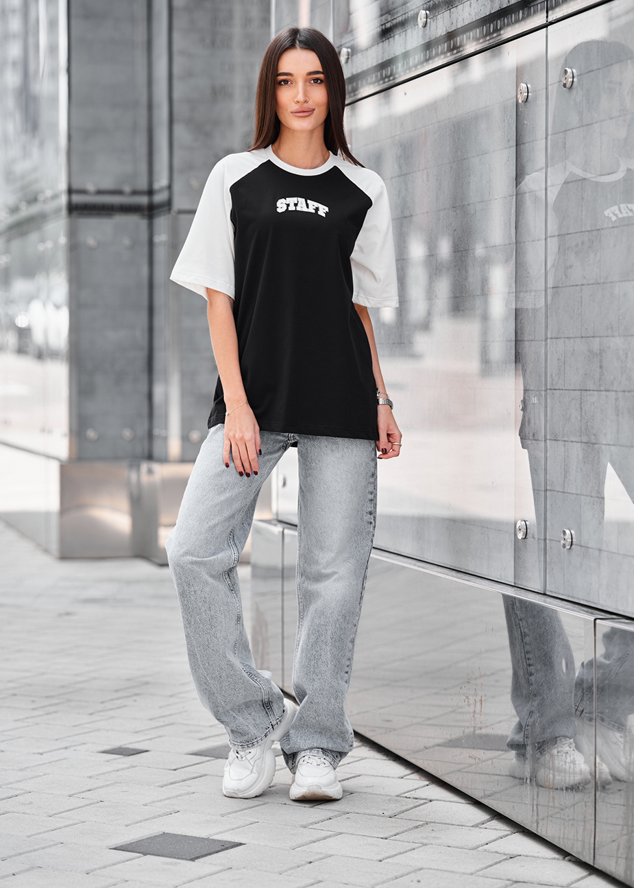 Koszulka Staff ed white & black logo oversize