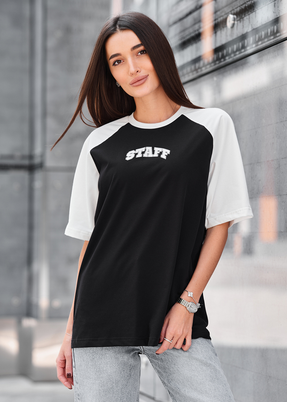 Koszulka Staff ed white & black logo oversize