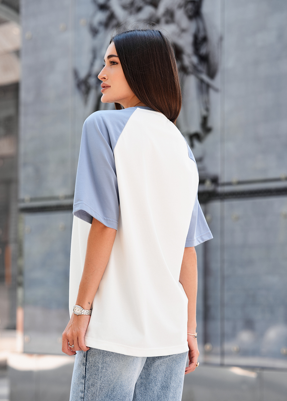 Koszulka Staff ed light blue & white logo oversize