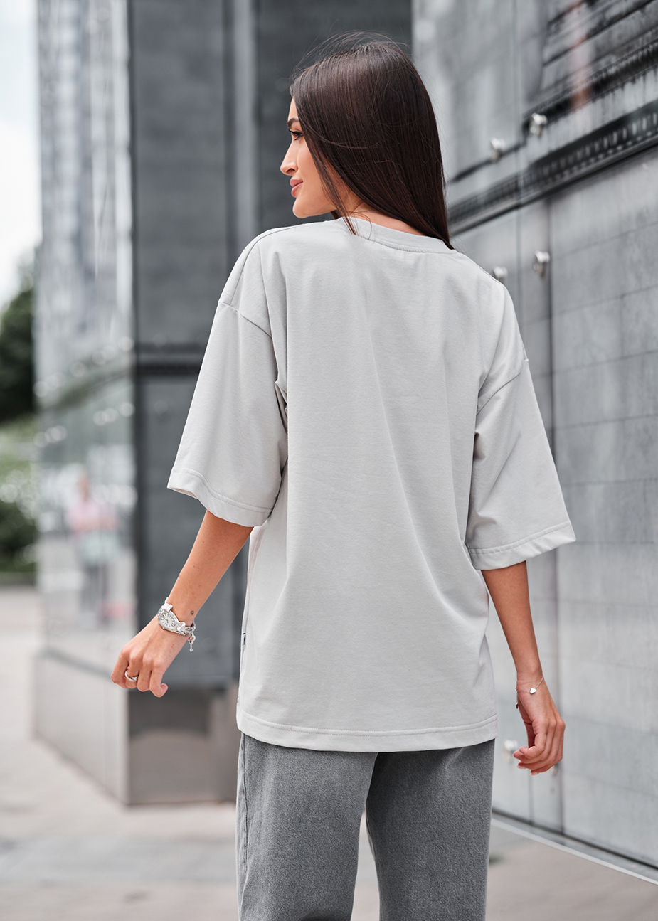 Koszulka Staff ri light gray oversize