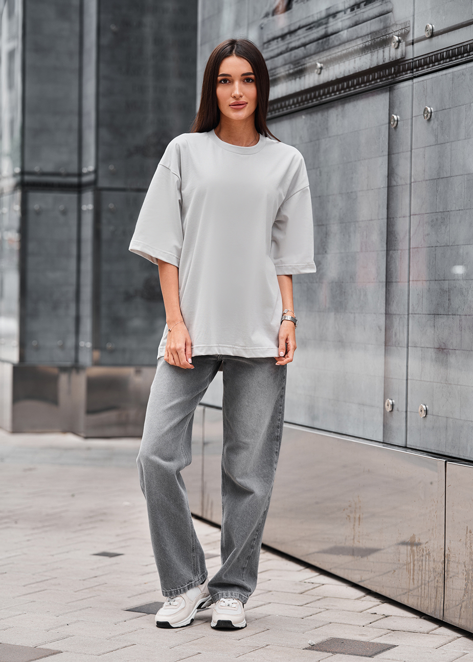 Koszulka Staff ri light gray oversize