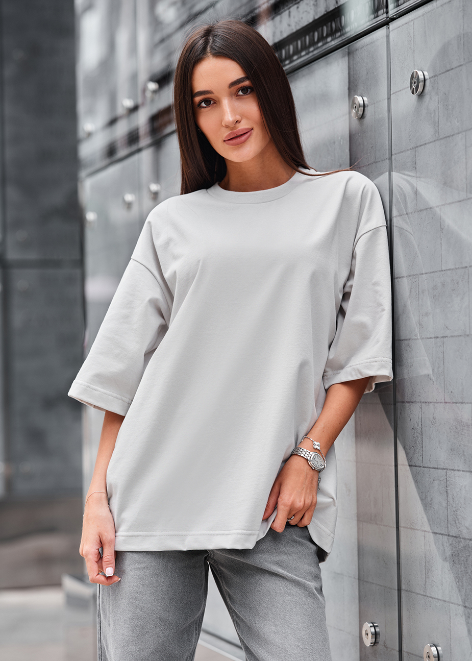 Koszulka Staff ri light gray oversize