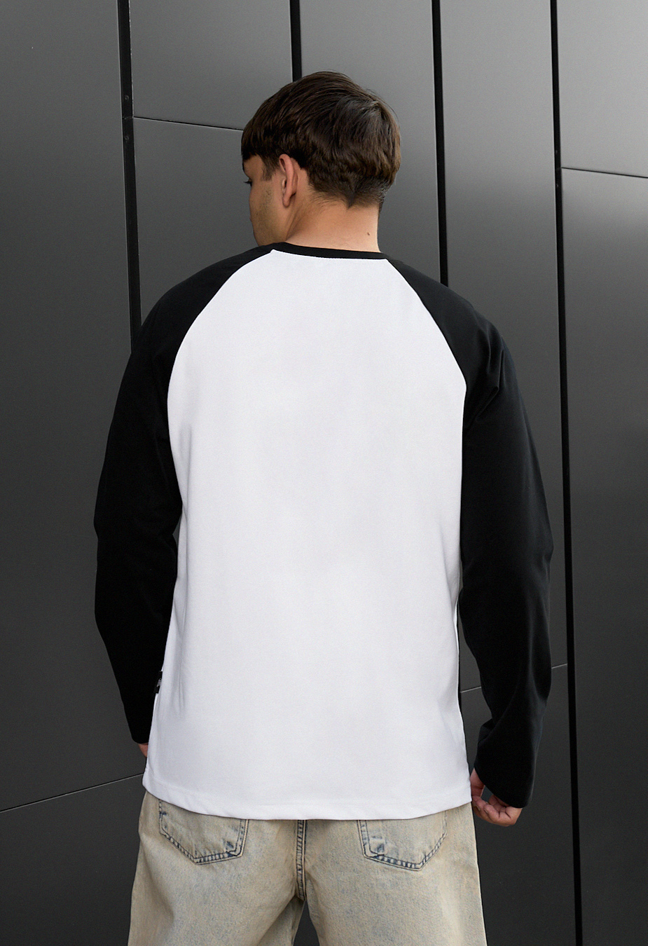 Longsleeve Staff su reglan white & black