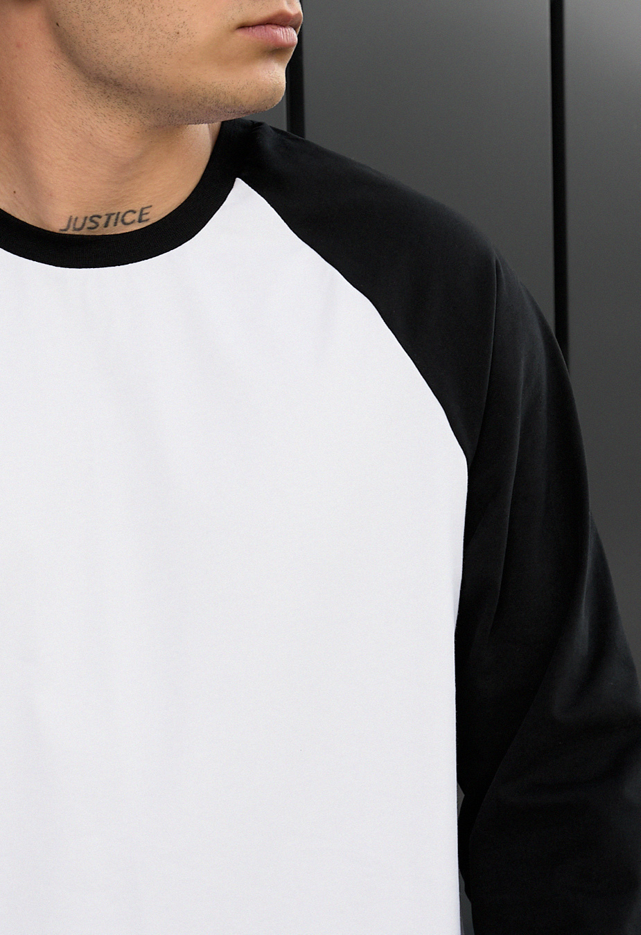 Longsleeve Staff su reglan white & black
