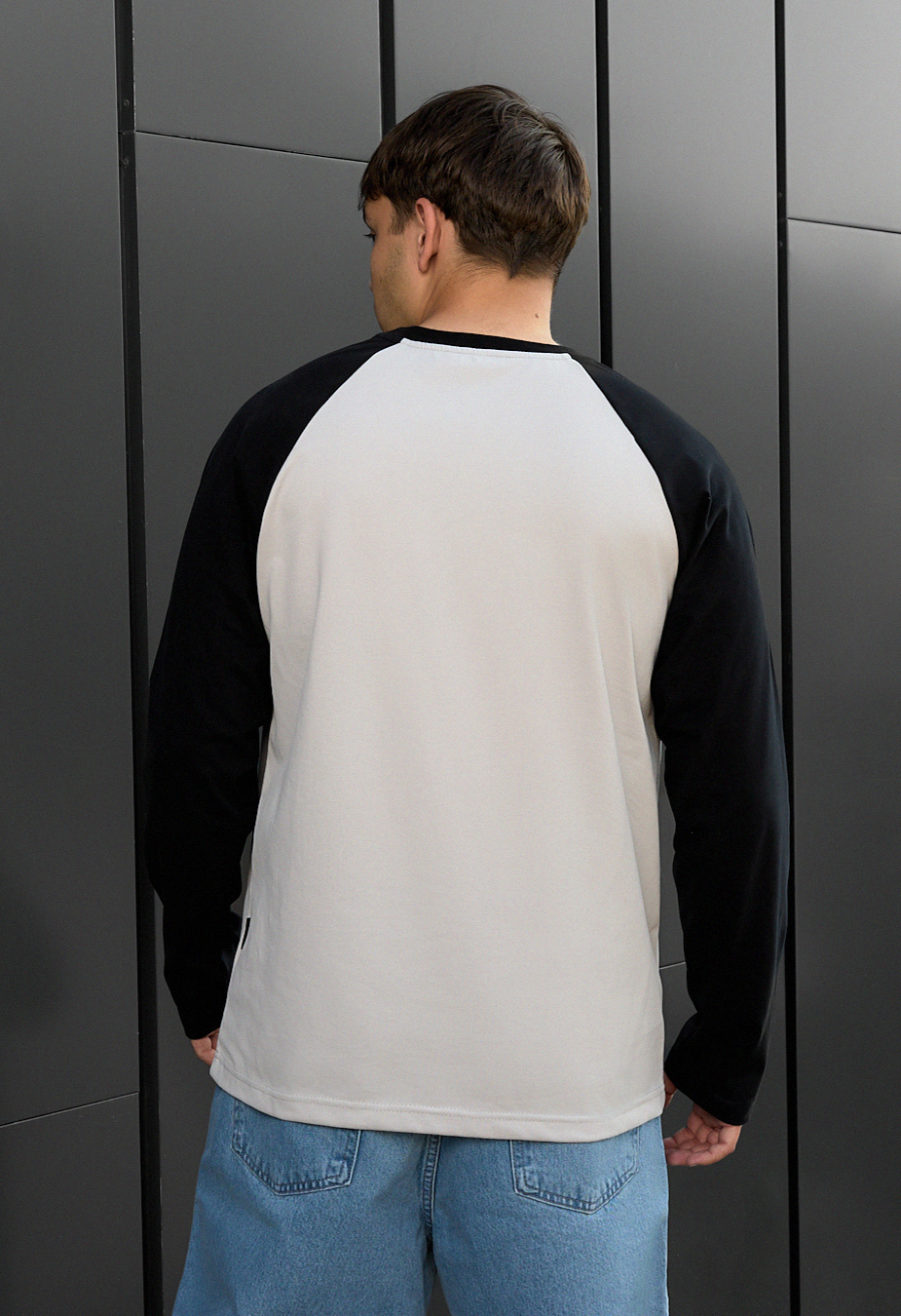 Longsleeve Staff su reglan light gray & black