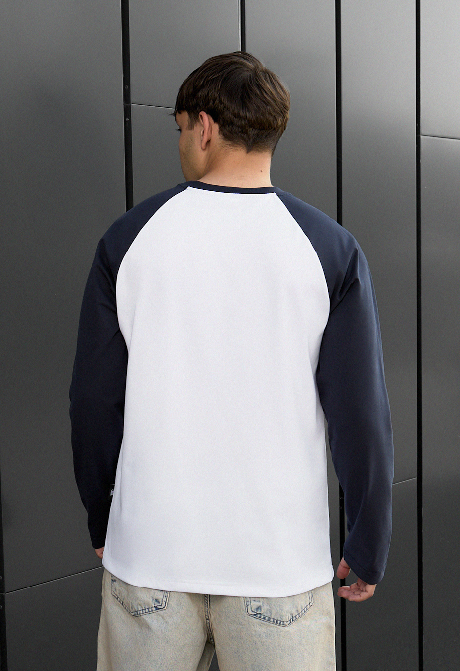 Longsleeve Staff su reglan white & navy