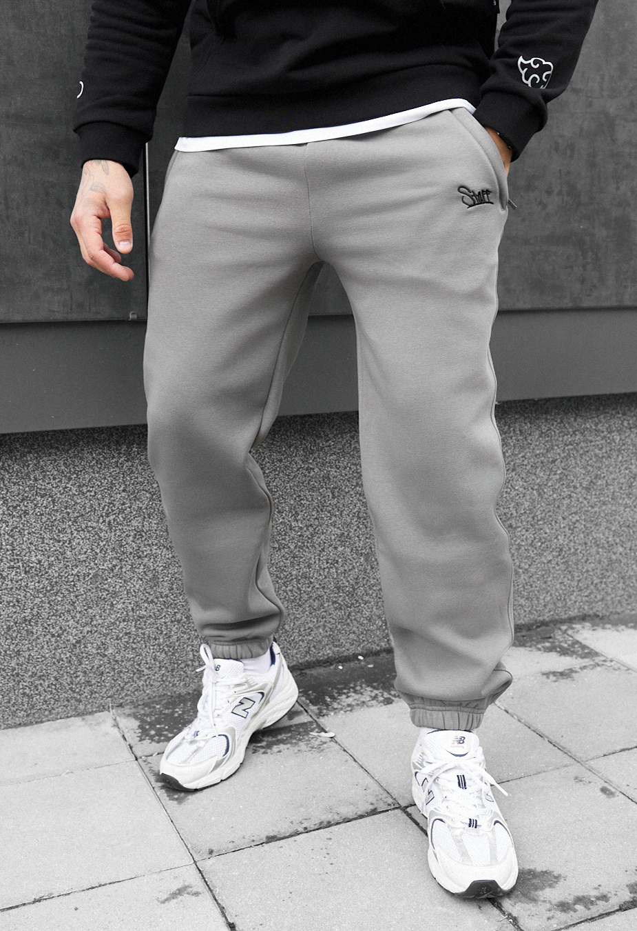 Spodnie sportowe Staff pul gray fleece