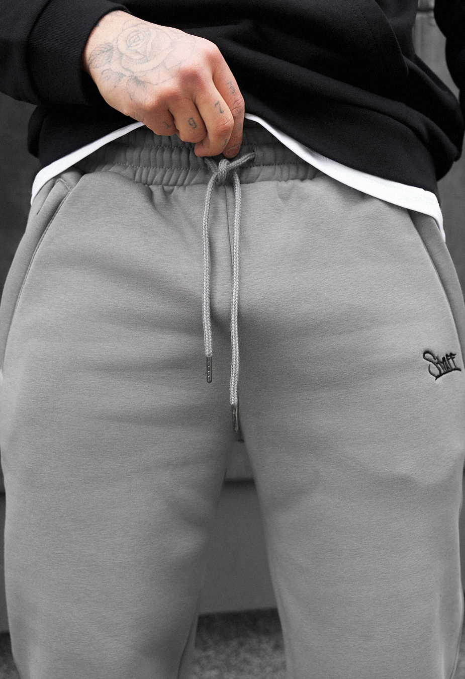 Spodnie sportowe Staff pul gray fleece