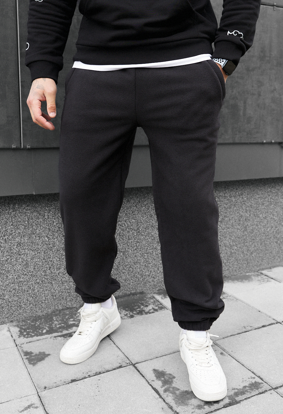 Spodnie sportowe Staff pul black fleece
