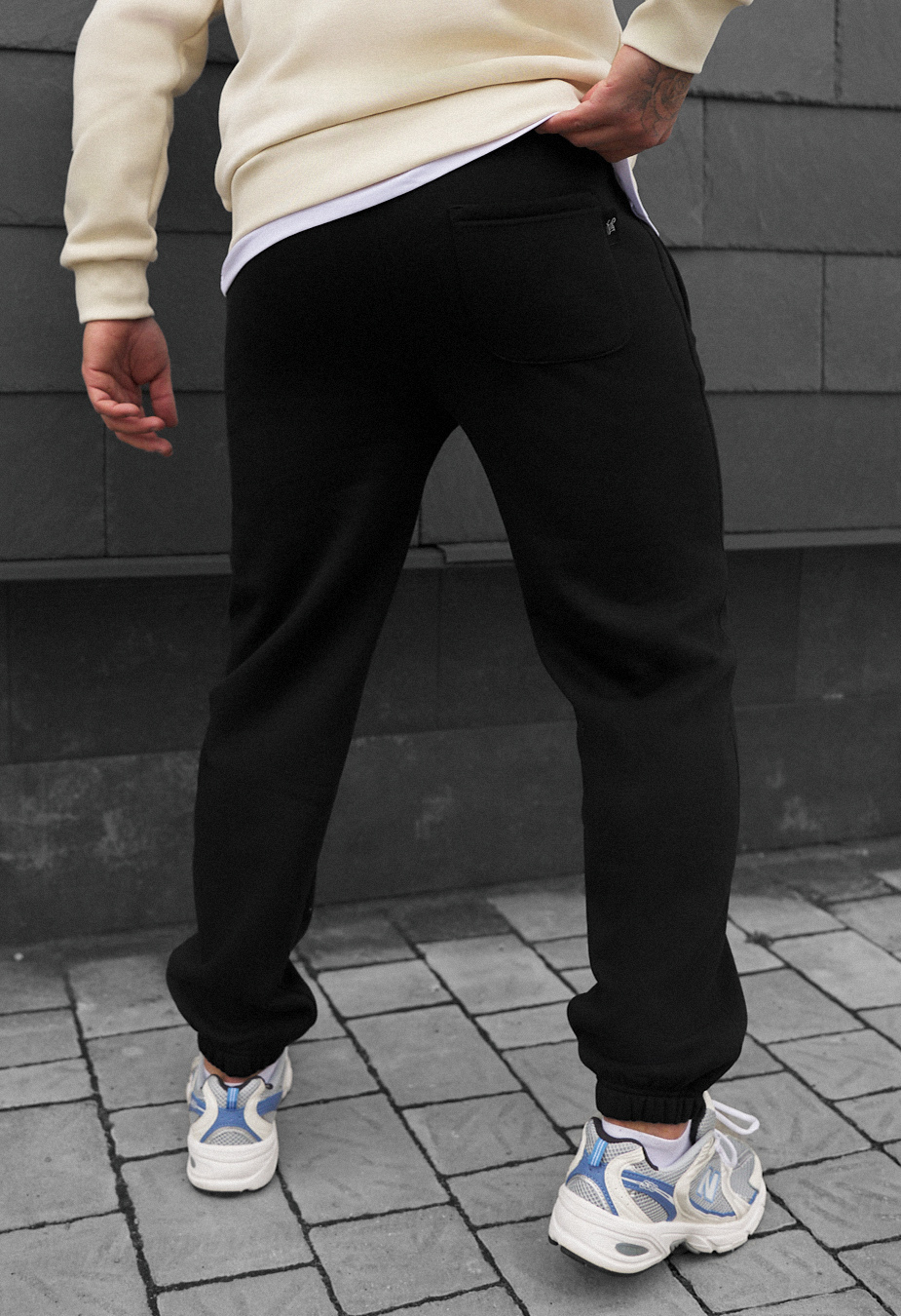 Spodnie ocieplane Staff pul black fleece