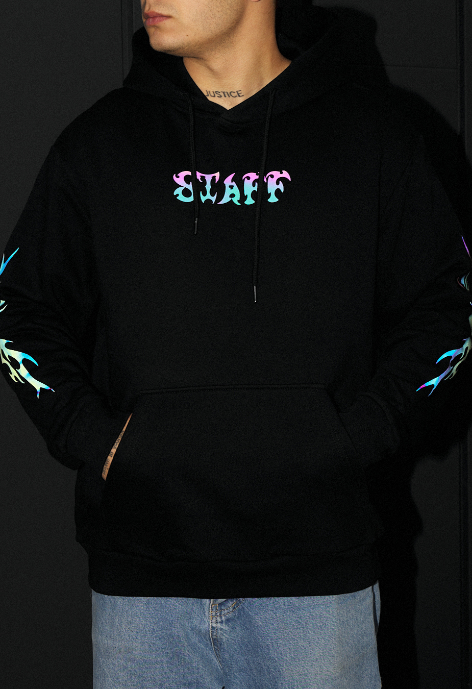 Bluza Staff logo reflective oversize