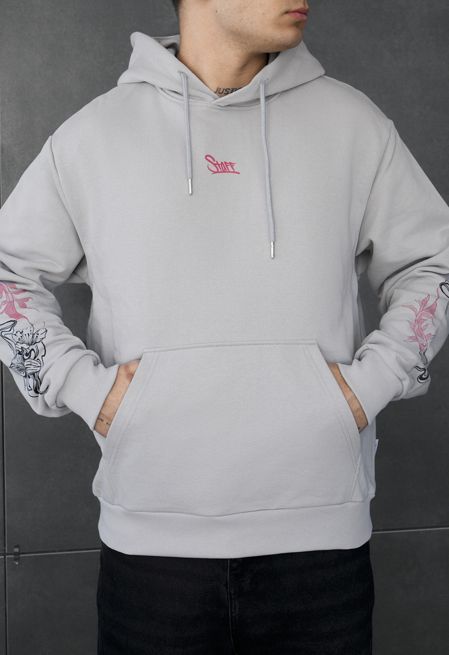 Bluza Staff logo & flowers oversize