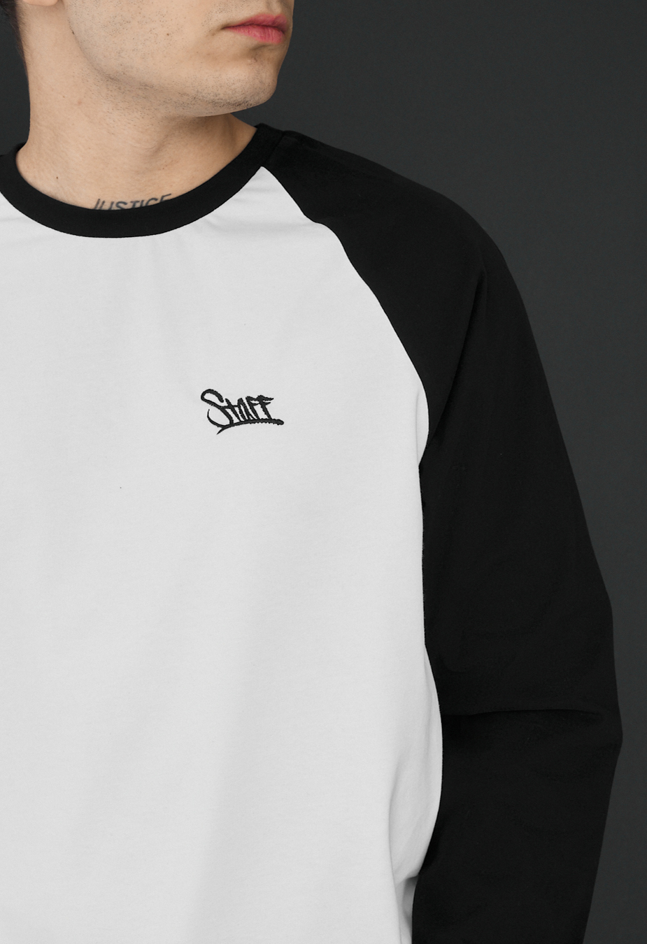 Longsleeve Staff su reglan black & white