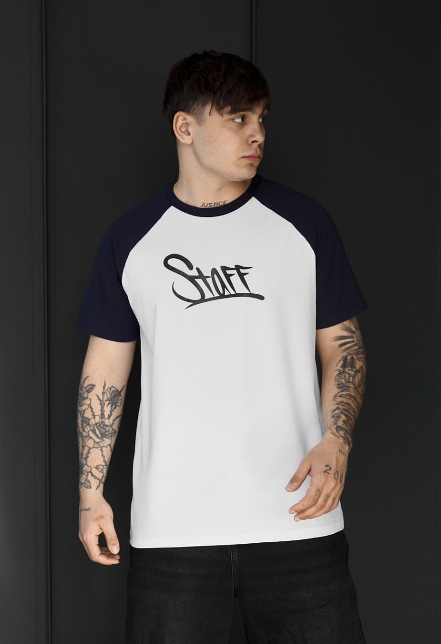 Koszulka Staff logo navy & white