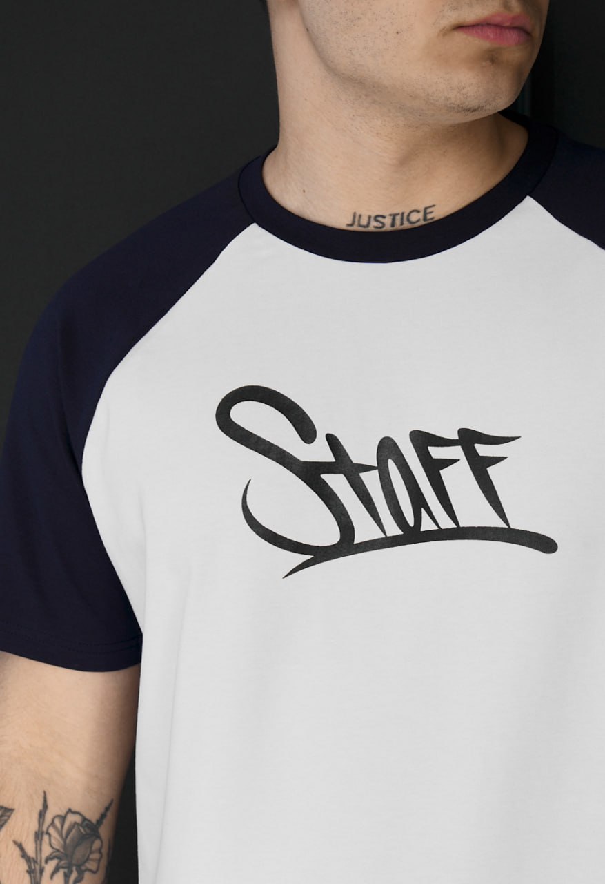 Koszulka Staff logo navy & white