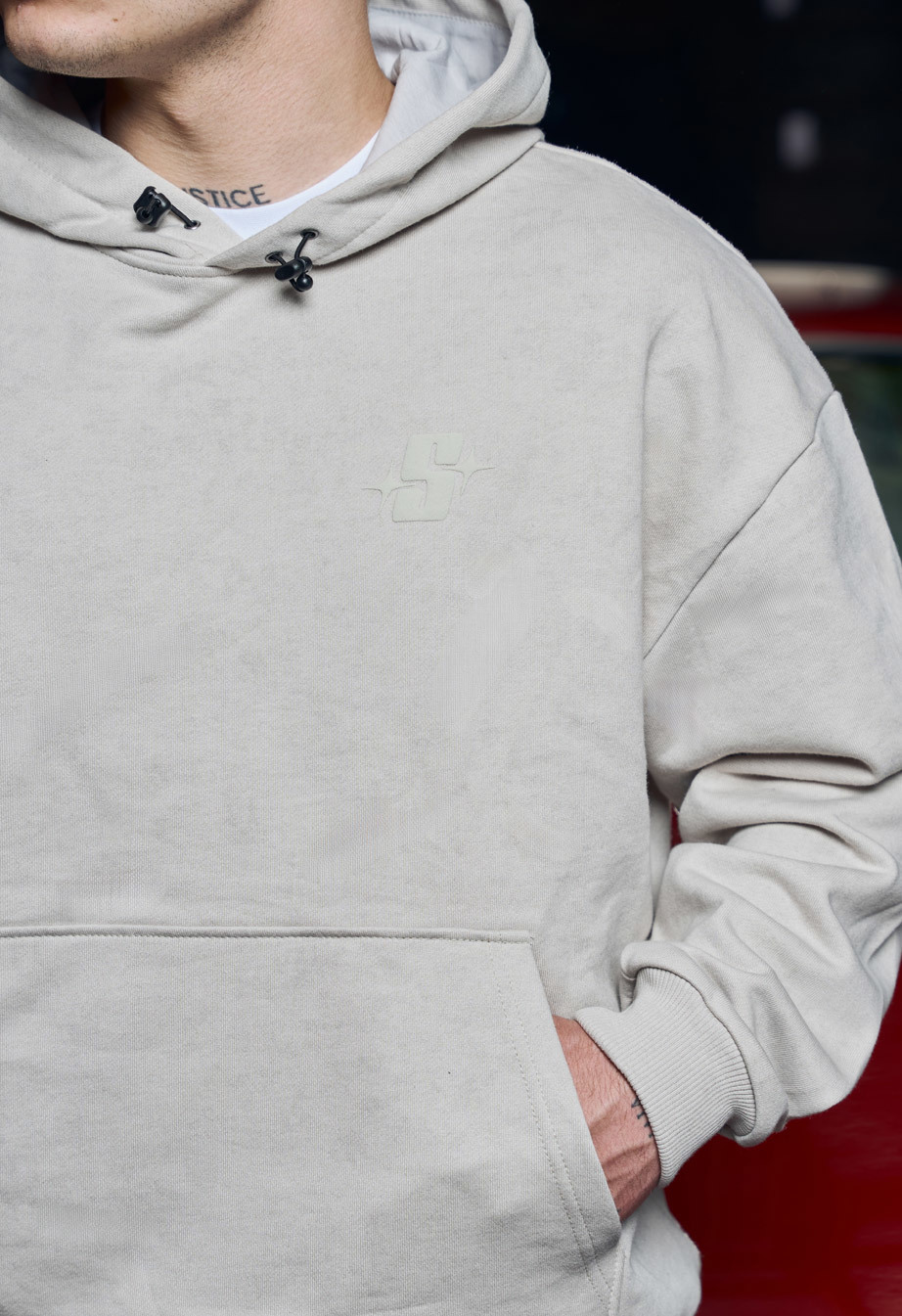 Bluza Staff S light gray oversize