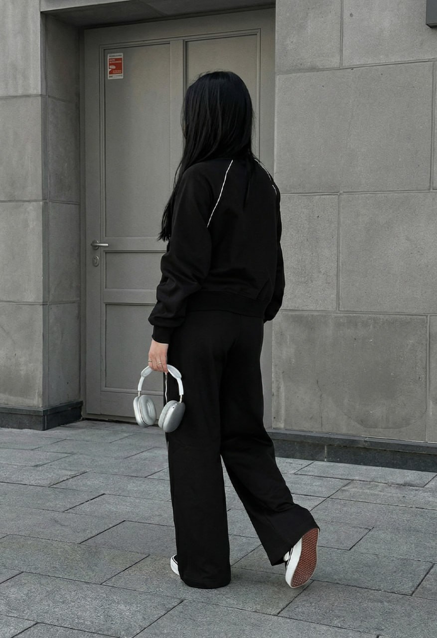 Dres Staff fid black zip reflective oversize