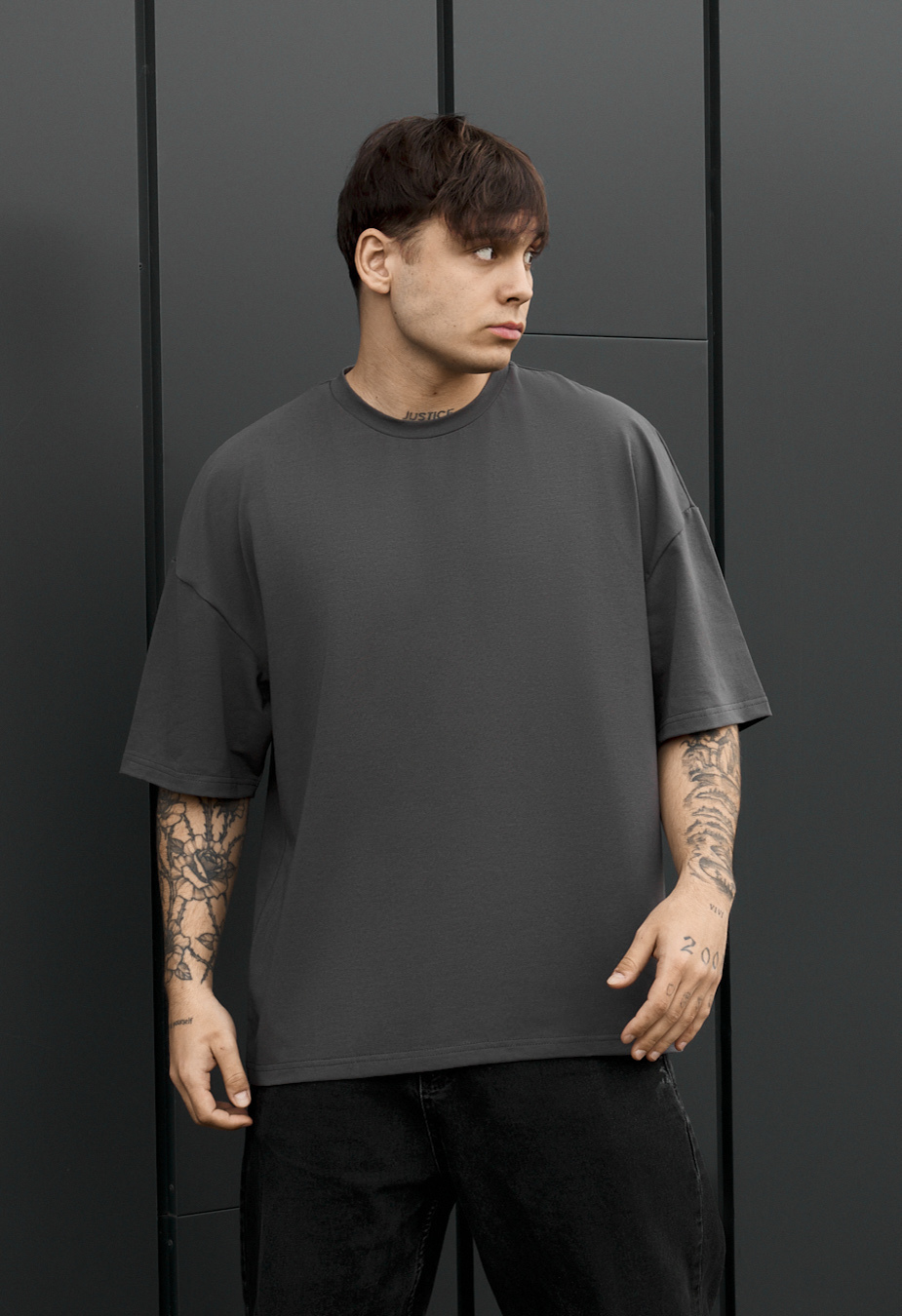 Koszulka Staff dark gray oversize