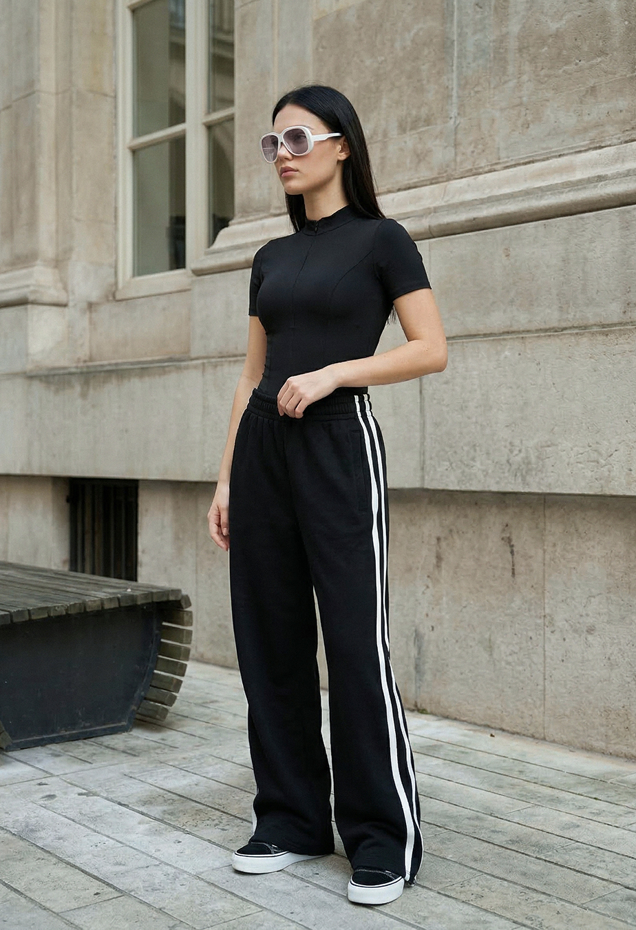 Spodnie Staff han black & white