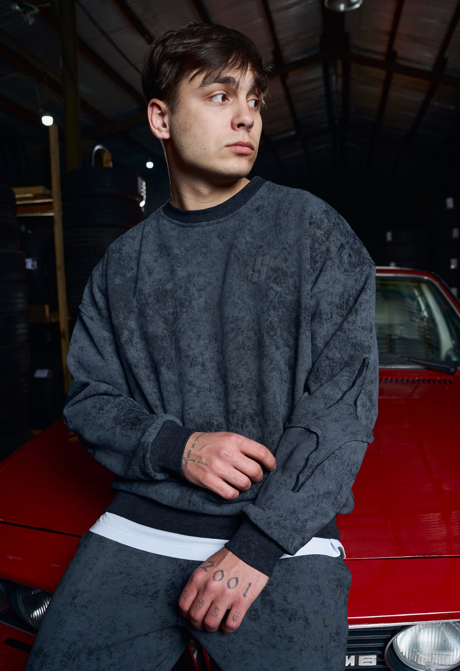 Bluza Staff S dark gray oversize