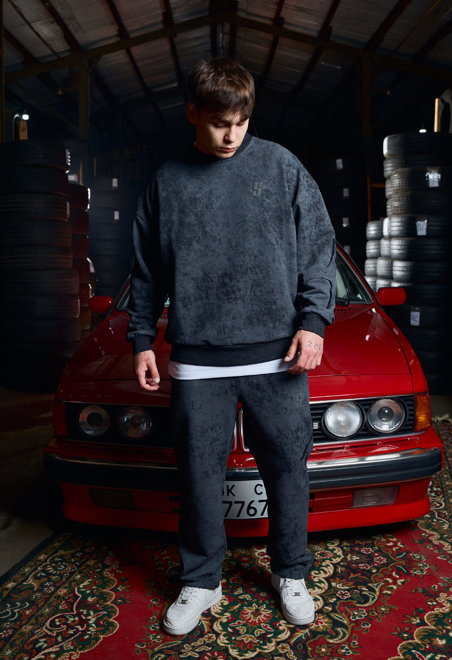 Bluza Staff S dark gray oversize