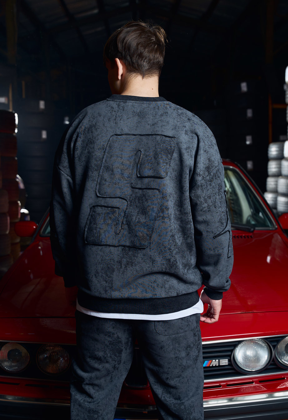 Bluza Staff S dark gray oversize