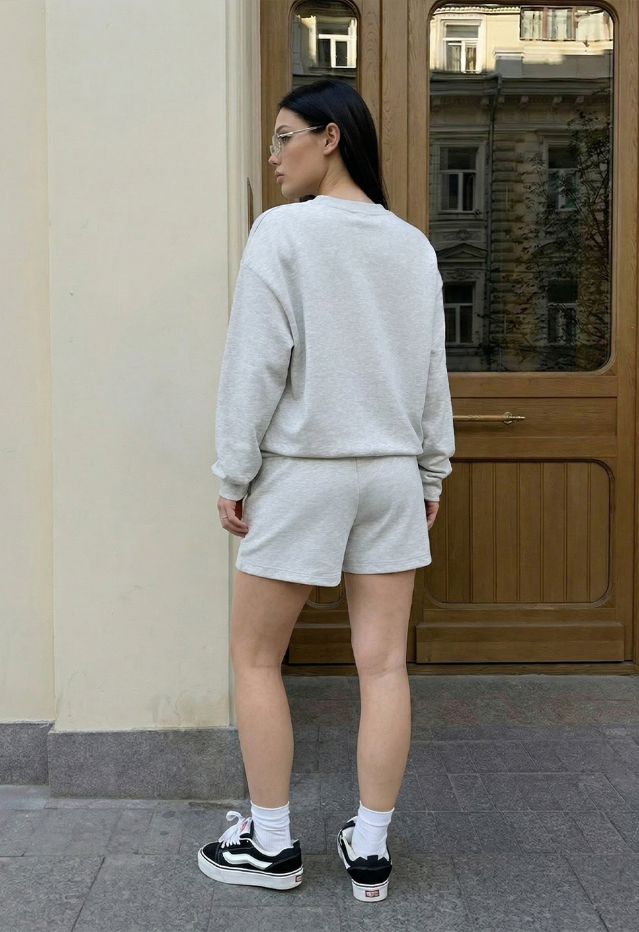 Komplet bluza + spodenki Staff vin oversize