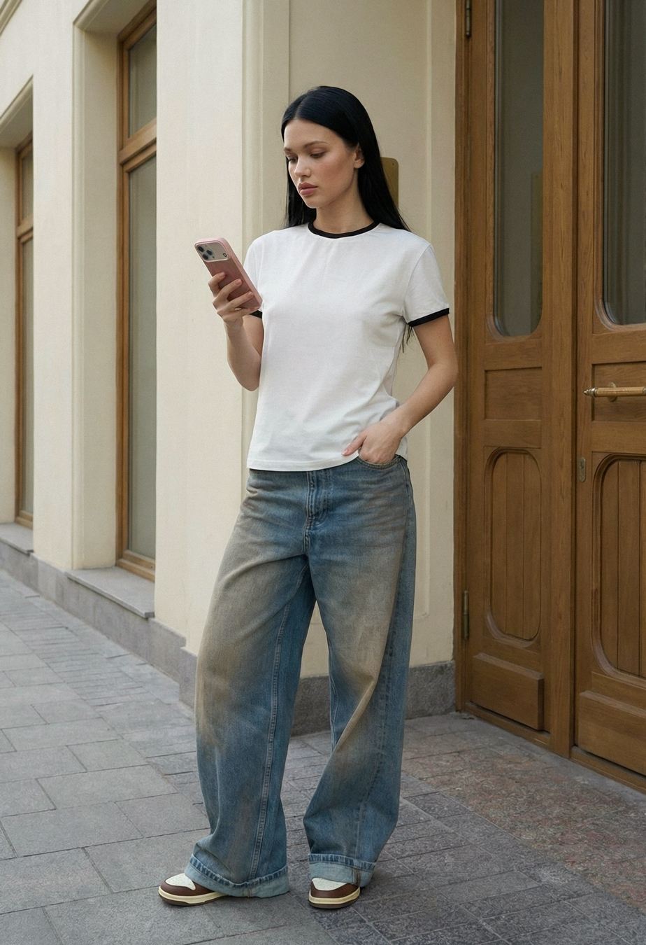 Koszulka Staff oe white & black